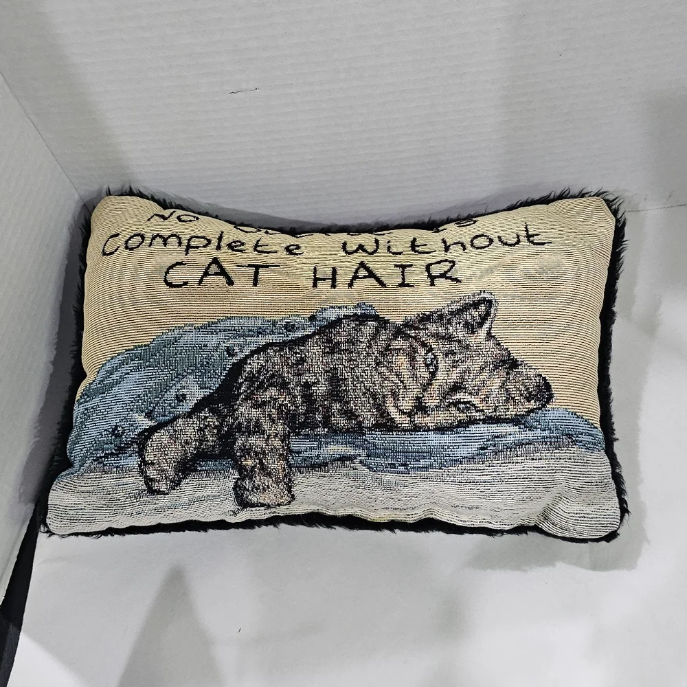 No Outfit Is Complete Without Cat Hair Pillow 12x8 Manual Woodworkers and Weave